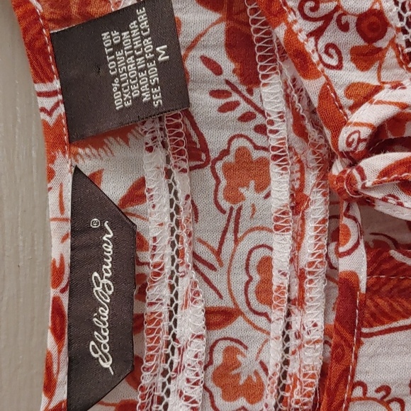 Women's Eddie Bauer Bohemian Cotton Top Size Medium - Picture 7 of 8